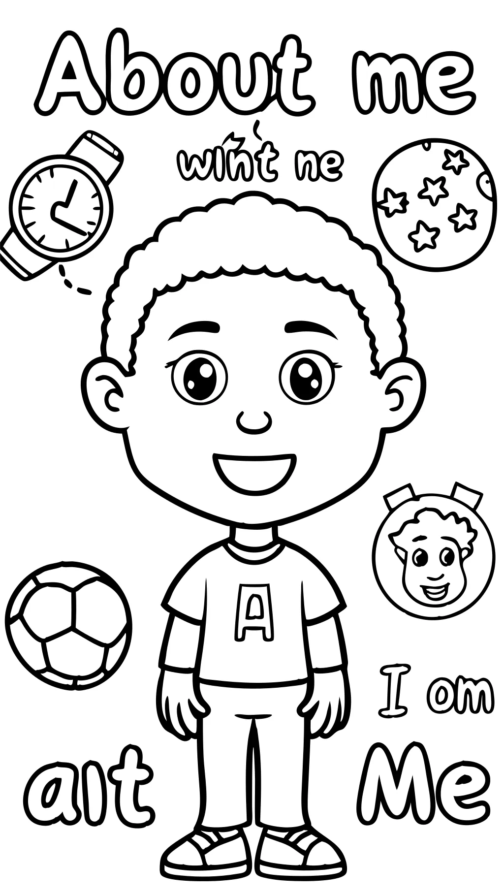 about me coloring pages